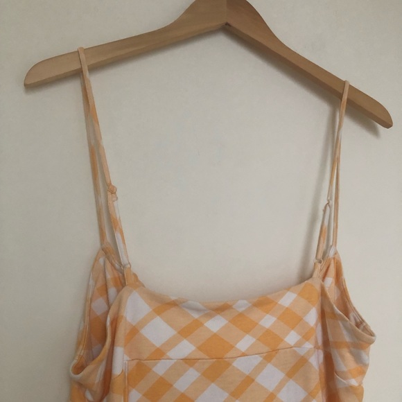 ▪️sold▪️tie front gingham dress urban outfitters yellow plaid - Picture 10 of 10